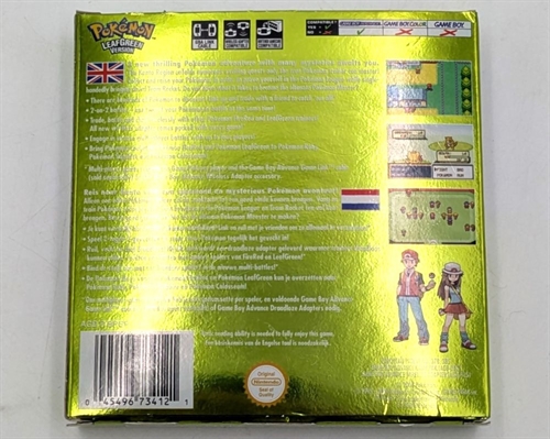 Pokemon Leafgreen - Komplet I Æske - Gameboy Advance Spil (B Grade) (Genbrug)